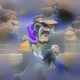 An abstract Waluigi haunted by the ghosts of the Kong family.